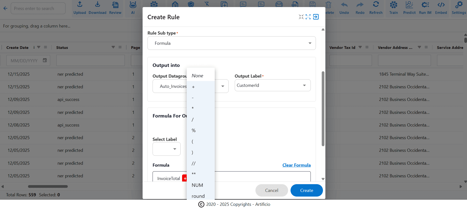Pick-and-Choose Option for Rules Pick-and-Choose Option for Rules