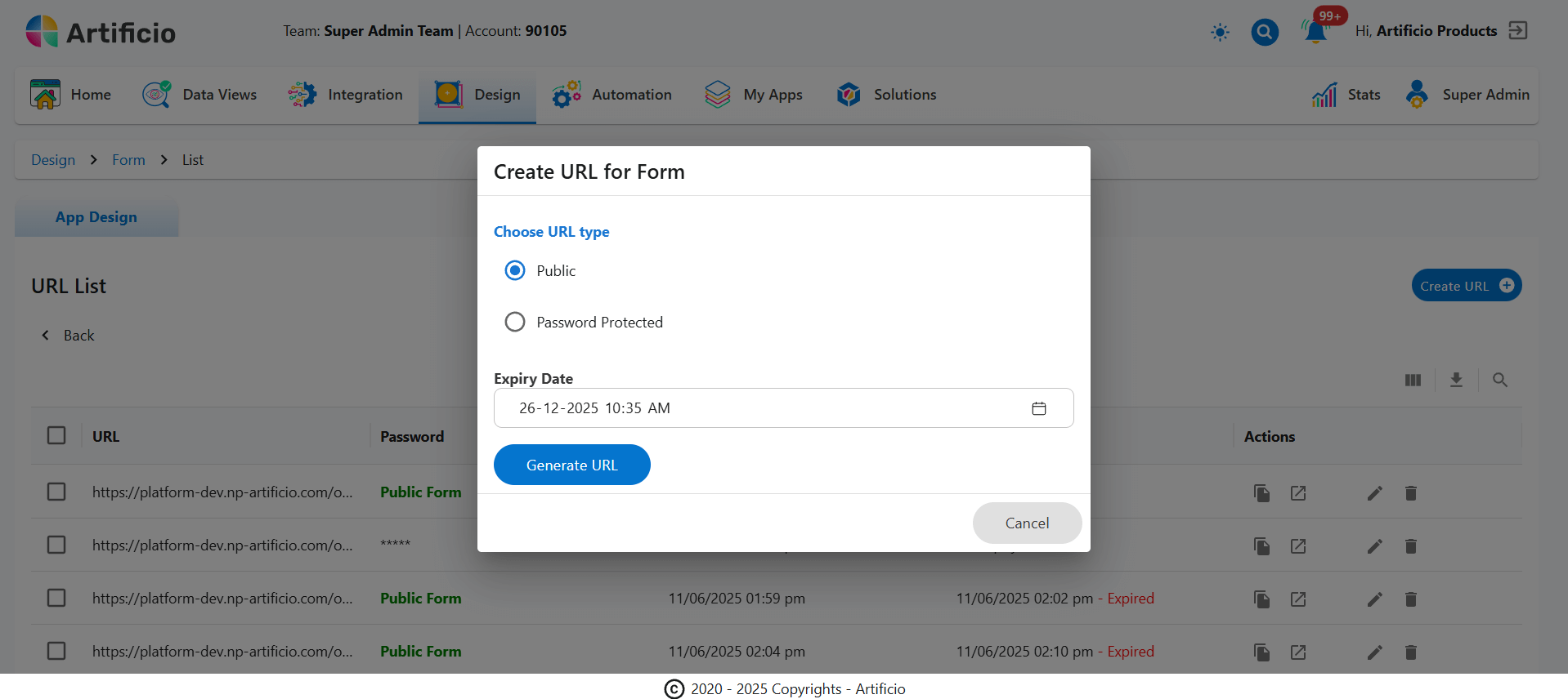 Shareable URLs with Expiration Dates