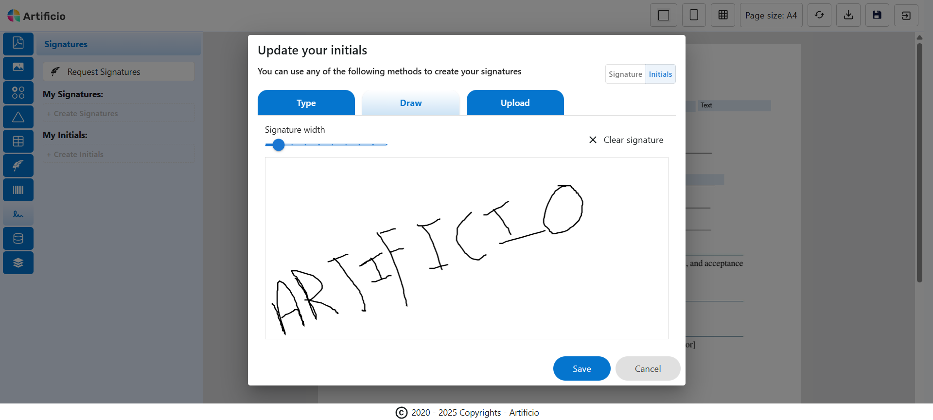 Online Signatures via Workflow for PDF Documents